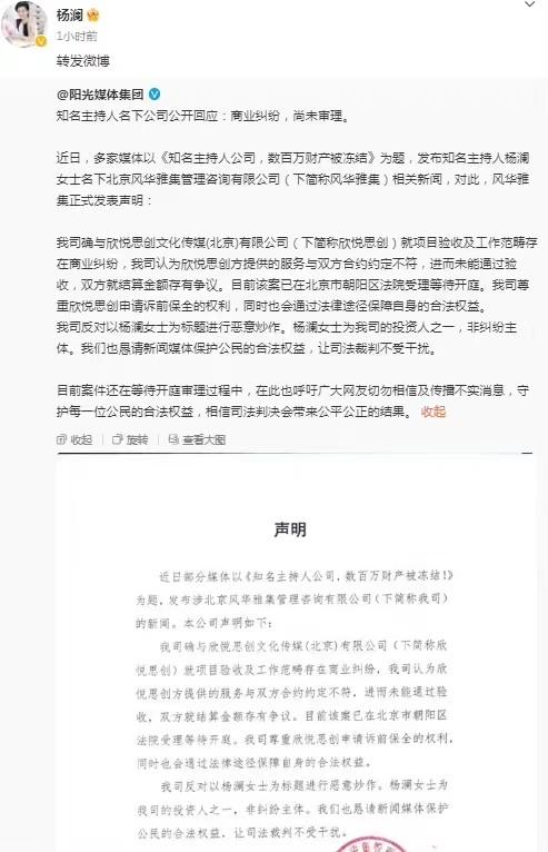 杨澜跨界多元展现，最新新闻动态速递