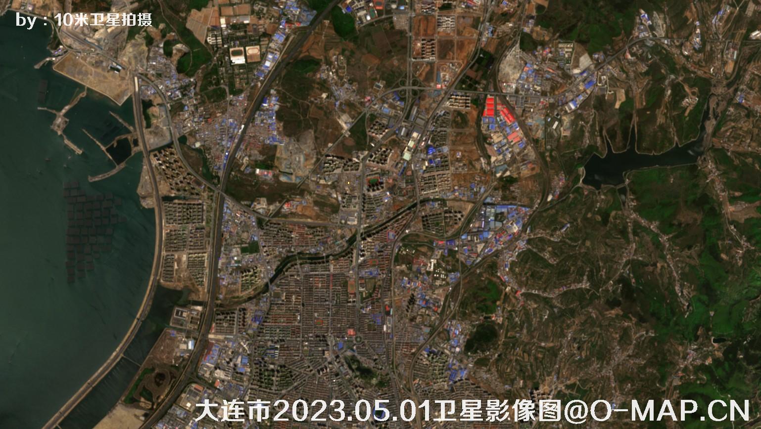 最新大连市卫星地图揭示城市繁荣与变迁全景