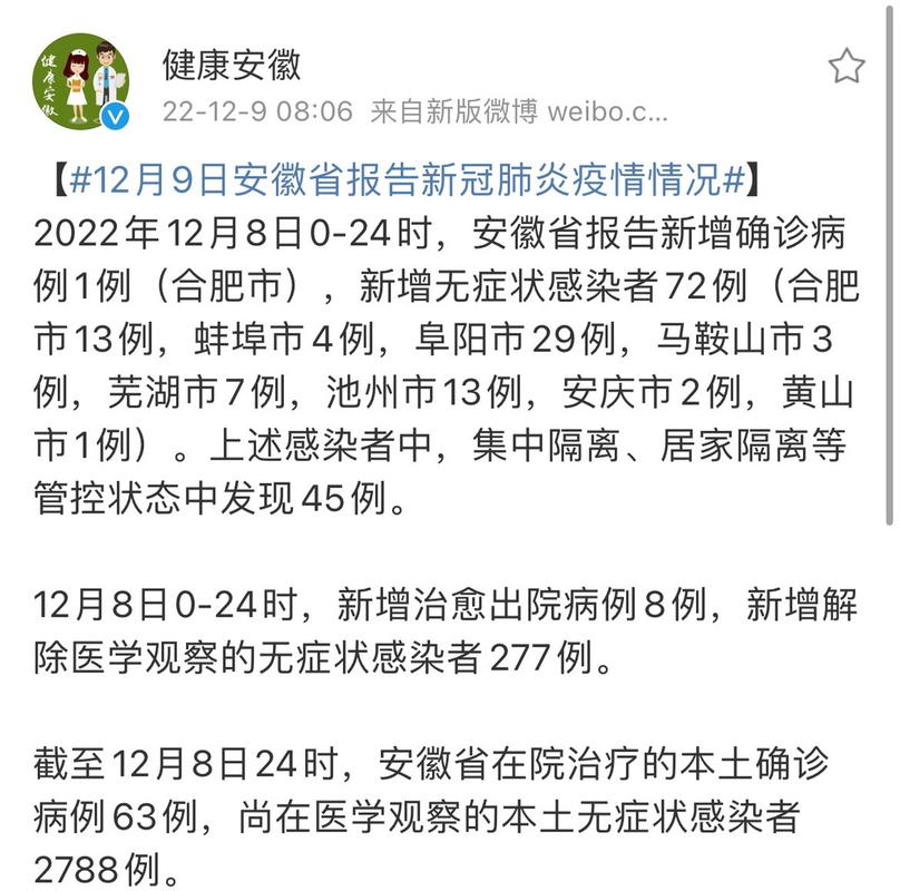 安徽最新疫情概况更新