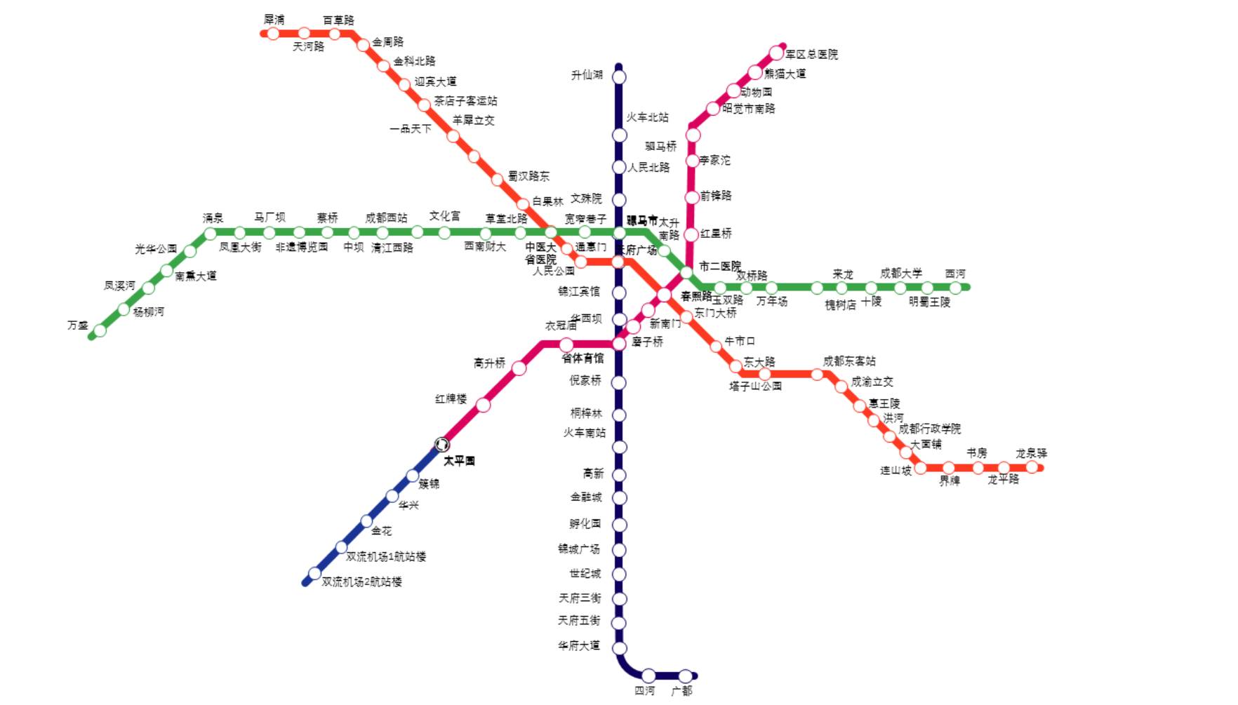 成都地铁线路图最新概览