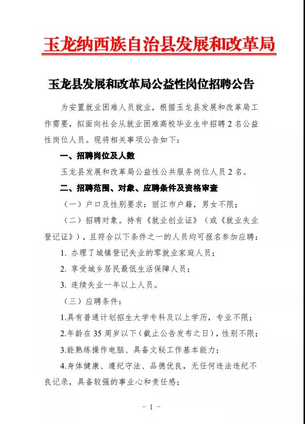 玉龙纳西族自治县医疗保障局最新招聘公告解析