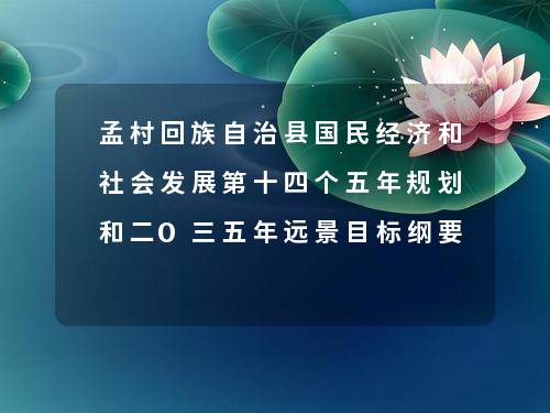 孟村回族自治县计生委最新发展规划展望